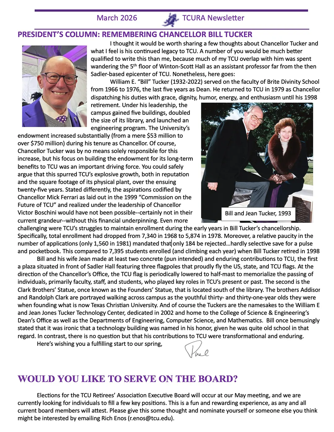 TCURA March 2026 Newsletter COVER