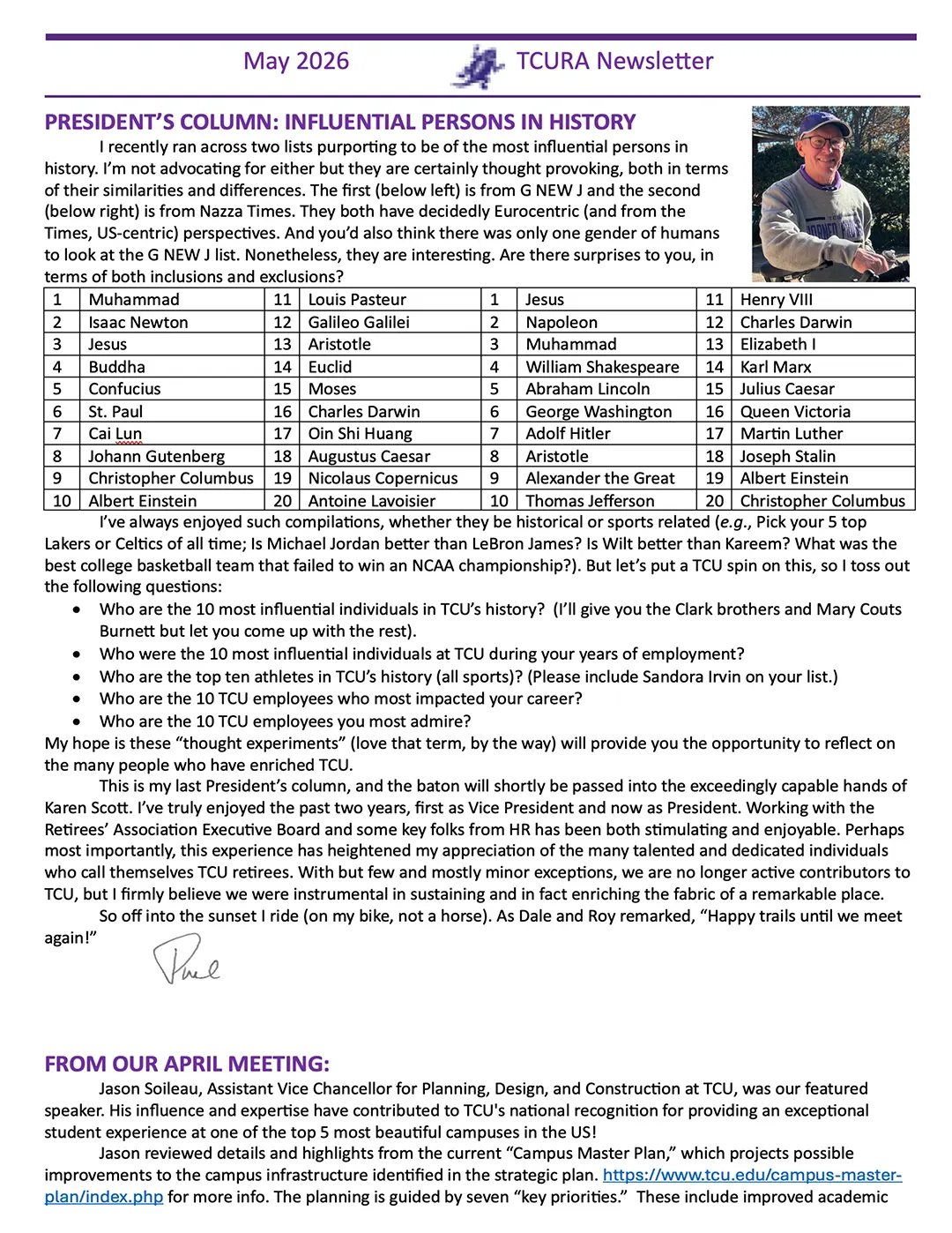 May 2026 Newsletter COVER